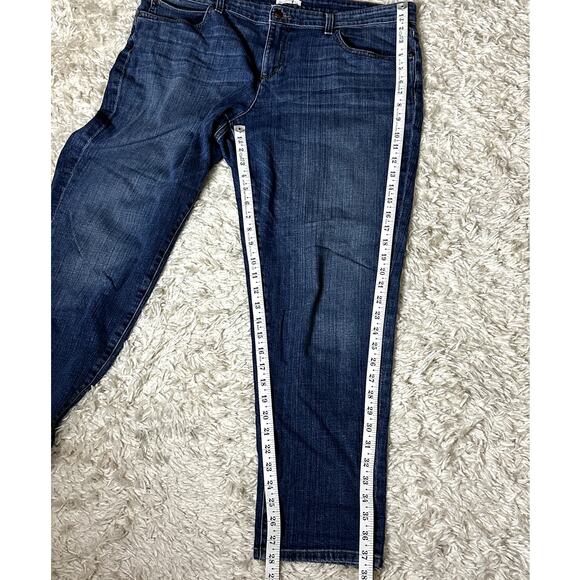 Eileen Fisher Women Sz 16 Denim Straight Leg Blue Jeans Medium Wash Casual Fall - Picture 4 of 9